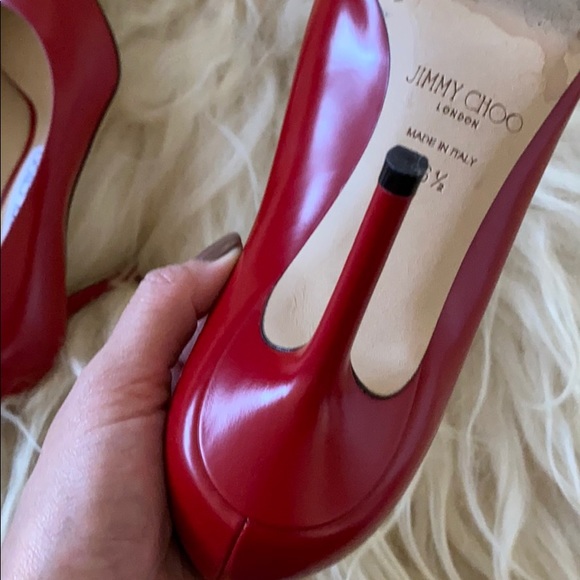 Jimmy Choo Love 85 Pumps in Red - Picture 4 of 7